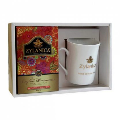 Чай Zylanica Подарочный набор Чай чёрный листовой с клубникой и кружка