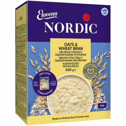 Овсяные хлопья Nordic "С пшеничными отрубями"