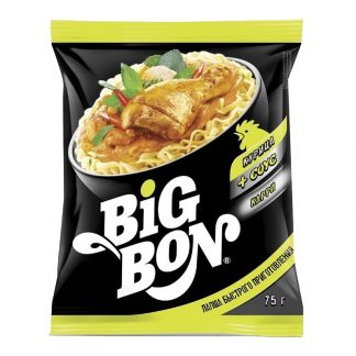 Лапша быстрого приготовления Big Bon "Курица + соус Карри"
