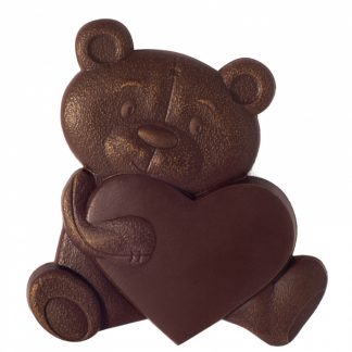 Шоколад фигурный "Барельеф Мишка с сердцем"